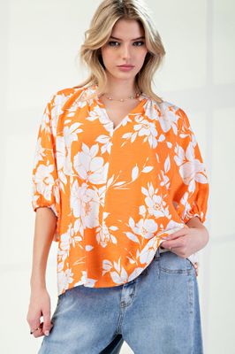 Printed Tencel Woven Top