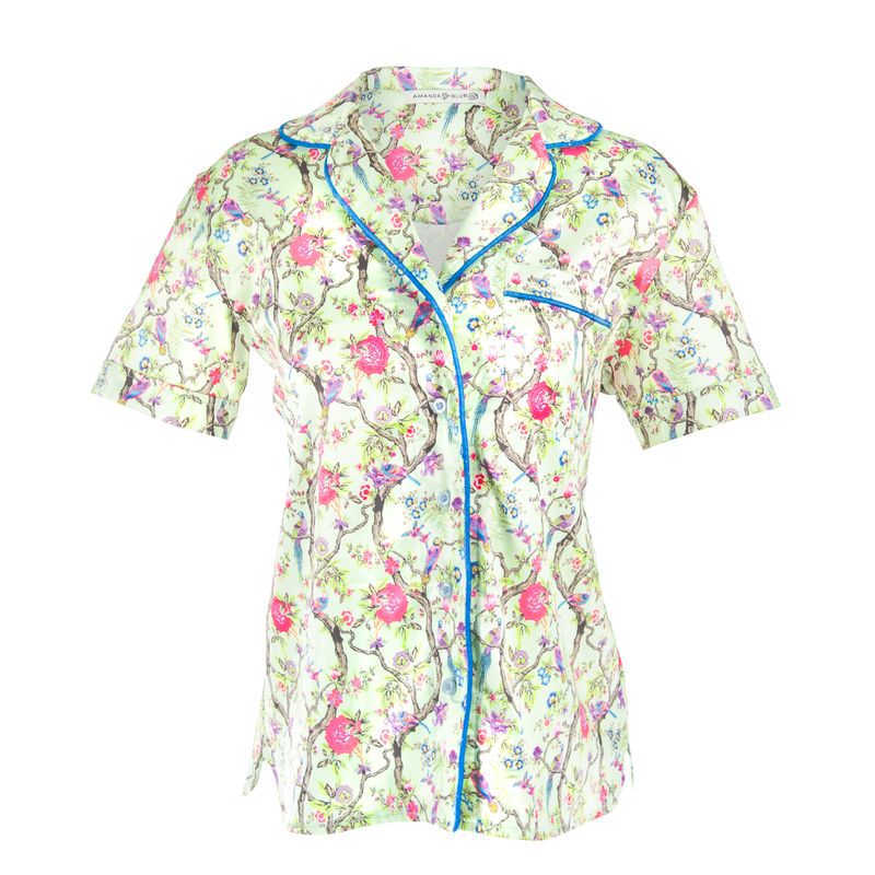 Satin Notch Collar Top