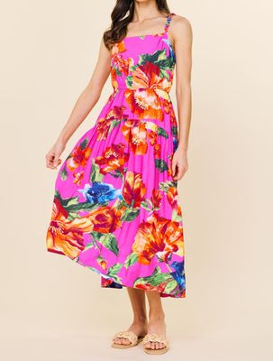 Braided Strap Floral Maxi Dress