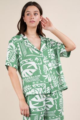 Button Down Shirt Resort Top