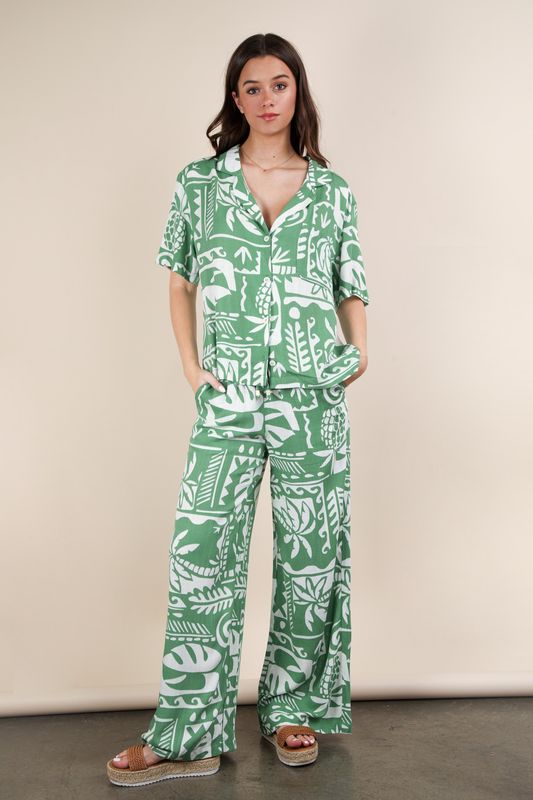Casual Wide Leg Resort Pants