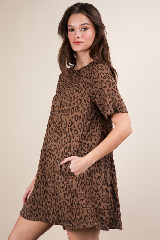 Leopard Printed  Mini Dress