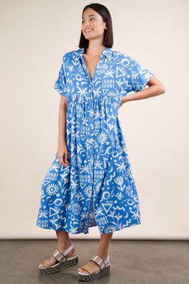 Oversized Printed Midi Dress
