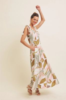 Tropical Flare Maxi Dress