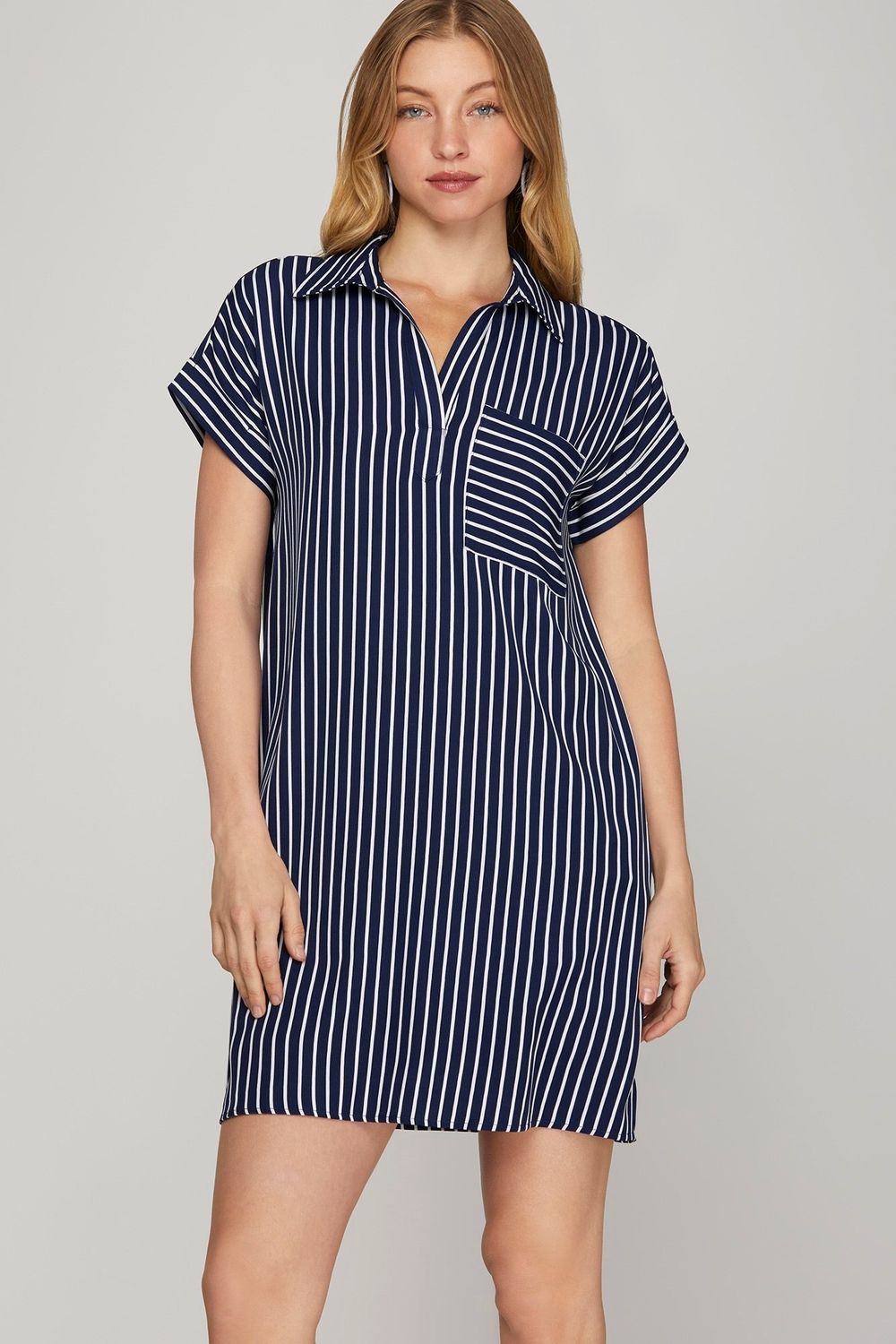 Woven Shirt Mini Dress