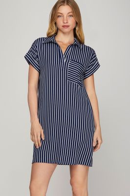 Woven Shirt Mini Dress