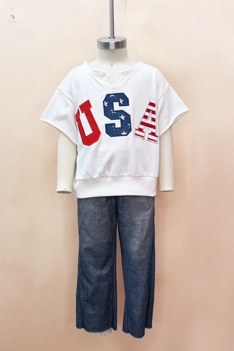 Youth - Embroidery Logo French Terry Top