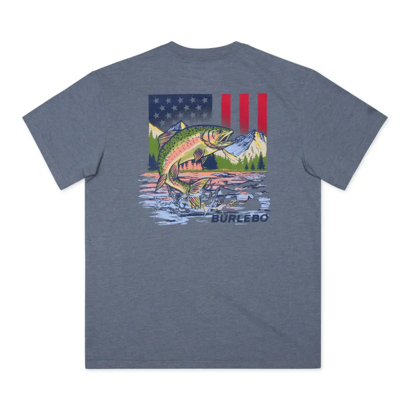Patriotic Scenic Fish - Short Sleeve Tee