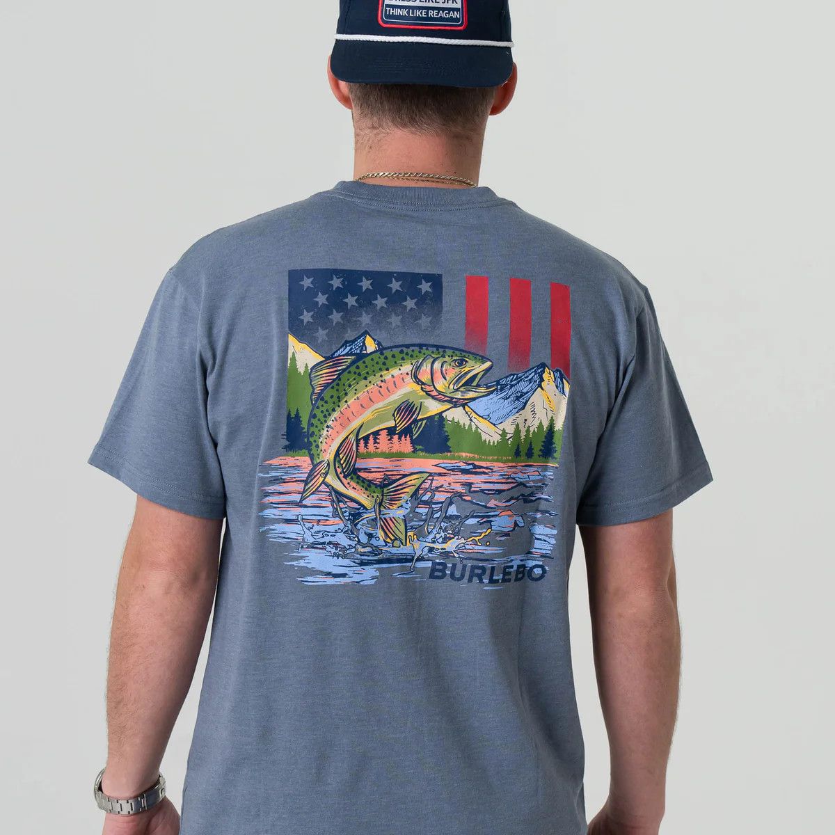 Patriotic Scenic Fish - Short Sleeve Tee