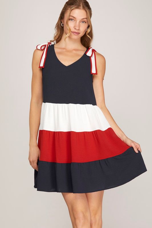 Color Block Mini Dress