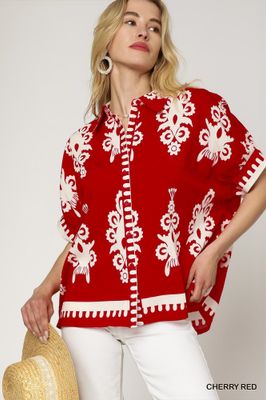 Abstract Oversized Top
