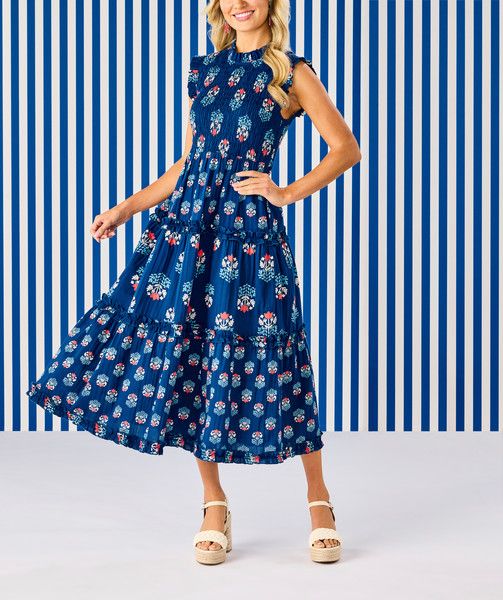 Ward Smocked Midi Dress
