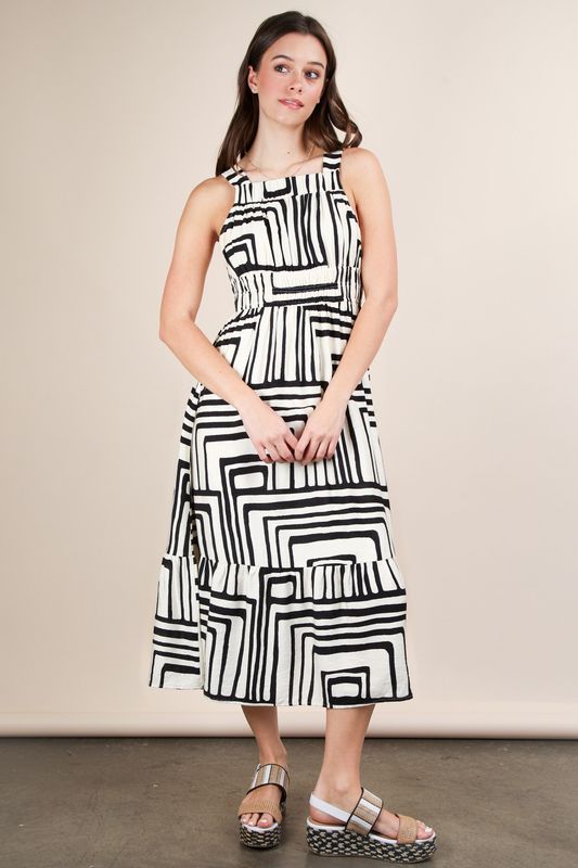 Printed Midi Boho Dress
