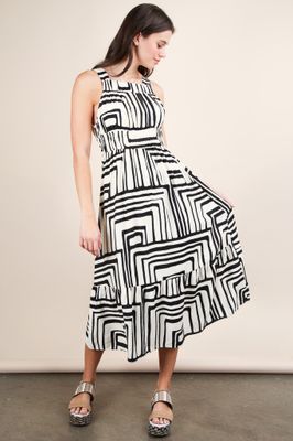 Printed Midi Boho Dress