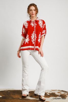 Abstract Oversized Top