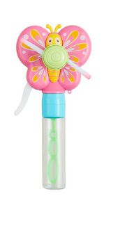 Light-Up Butterfly Bubble Fans, Color: Pink