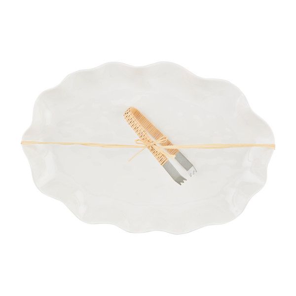 Ruffled Melamine Platter Set