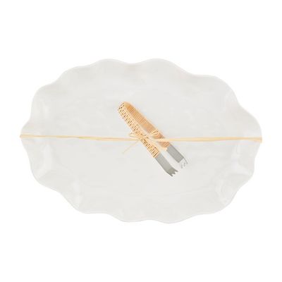 Ruffled Melamine Platter Set