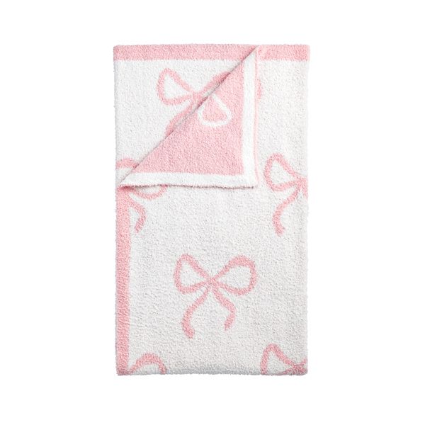 Valentine&#39;s Chenille Blanket, Pattern: Bows