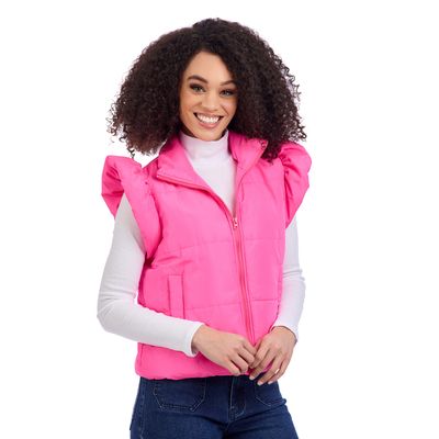 Lile Ruffle Quilted Vest