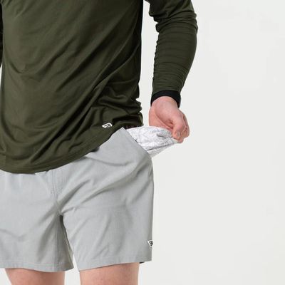 Athletic Short - Light Grey - Grey Aztec Liner