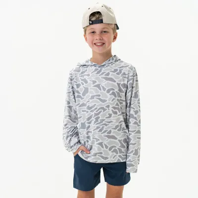 Youth Performance Hoodie - White Camo