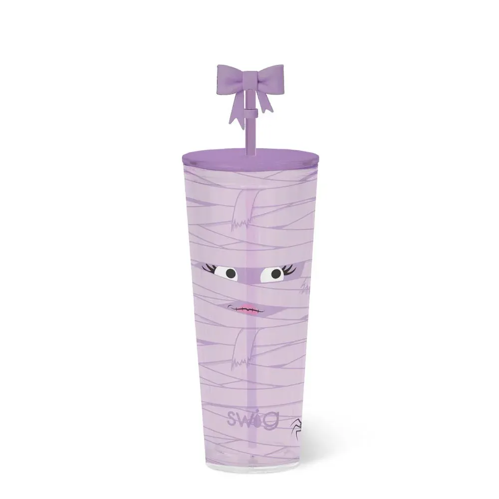 Boo Crew Plastic Tumbler, Pattern: Mummy, Size: 24oz