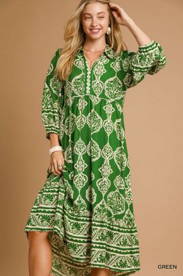 Boarder Print Midi Dress