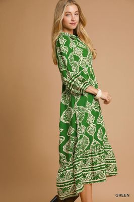 Boarder Print Midi Dress