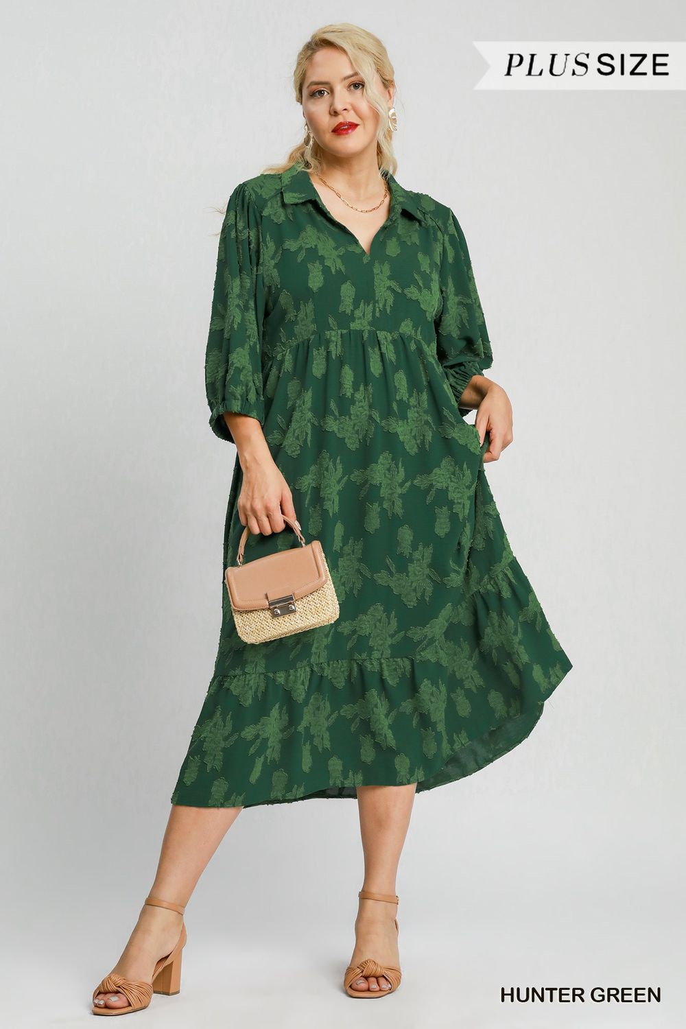 Floral Burnout Midi Dress