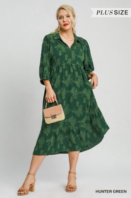 Floral Burnout Midi Dress