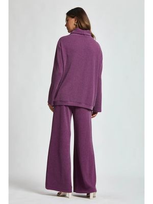 2-Piece Cowl Neck Ribbed Set