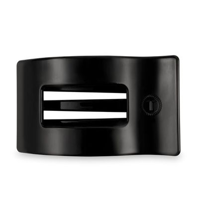 Teleties - Large Flat Rectangle Hair Clip Jet Black