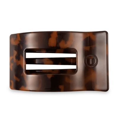 Teleties - Large Flat Rectangle Hair Clip Tortoise