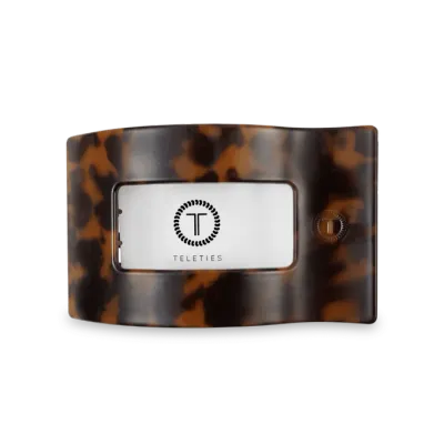 Teleties - Medium Flat Rectangle Hair Clip Tortoise