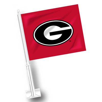 GA Bulldog Red Car Flag