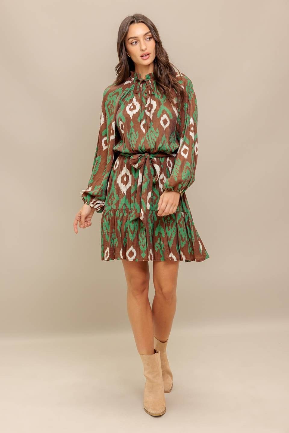 Printed Woven Mini Dress