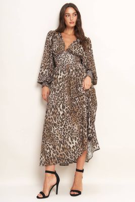 Printed Woven Midi Dress