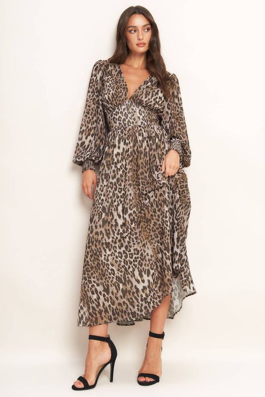 Printed Woven Midi Dress