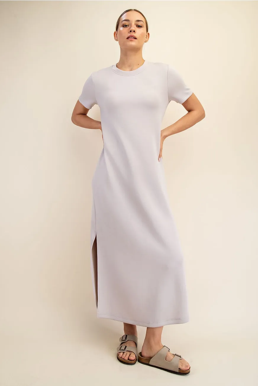 Modal Poly Span Maxi Dress, Color: Mocha Cream, Size: S
