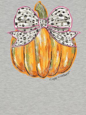 Youth Bow Pumpkin Short Sleeve Tee