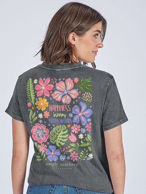 Happiness Blooms Short Sleeve Tee