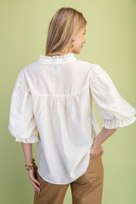 Blouse With Rhinestone Embellishments