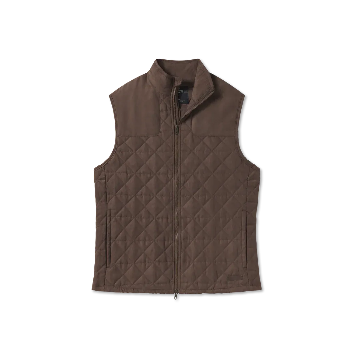 Lawrence Quilted Vest, Color: Stone Brown, Size: S