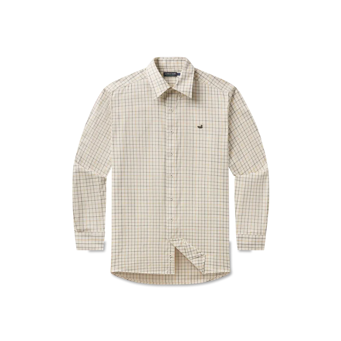 Chateau Windowpane Dress Shirt, Color: Oatmeal &amp; Stone, Size: S