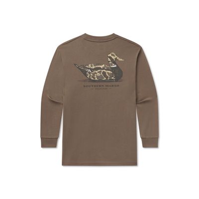 Youth Vintage Duck Decoy Tee - Camo Tee LS