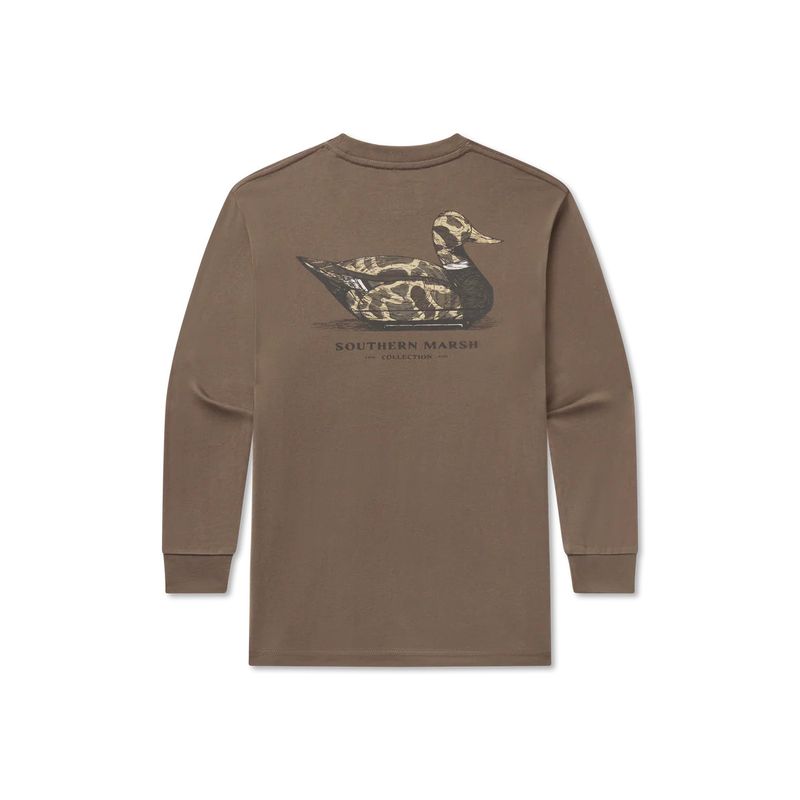 Youth Vintage Duck Decoy Tee - Camo Tee LS