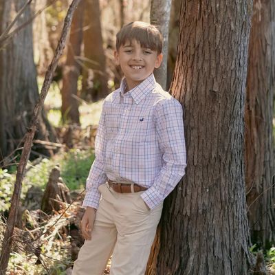 Youth Chateau Windowpane Dress Shirt