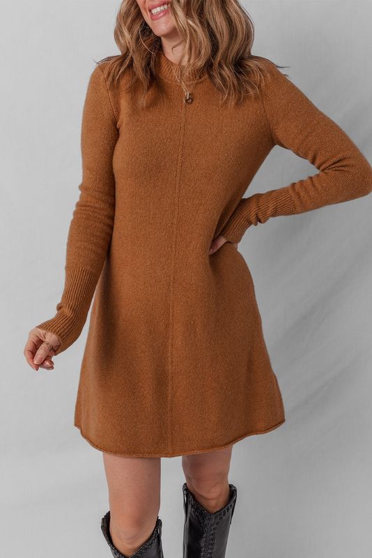 Ribbed Mini Sweater Dress