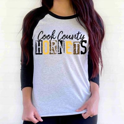 Cook County Hornet Raglan Tee